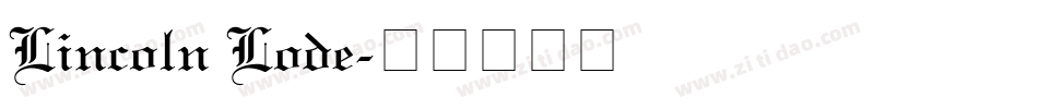 Lincoln Lode字体转换